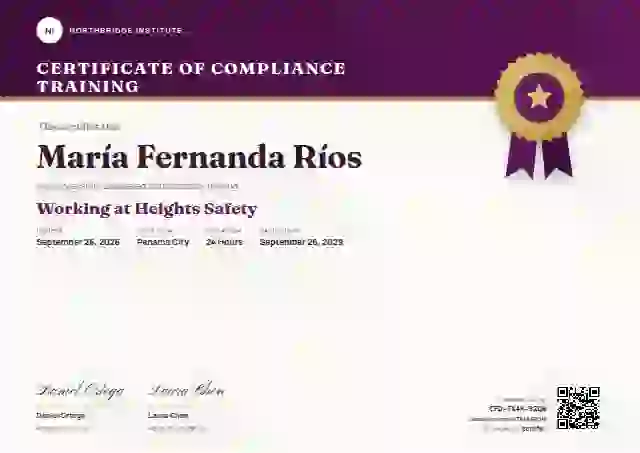 Plantilla de certificado Seal Masthead Fuchsia de cumplimiento y seguridad