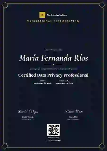 Willow professional certification certificate template