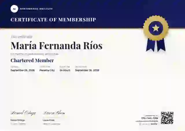 Plantilla de certificado Seal Masthead Ultramarine de membresía