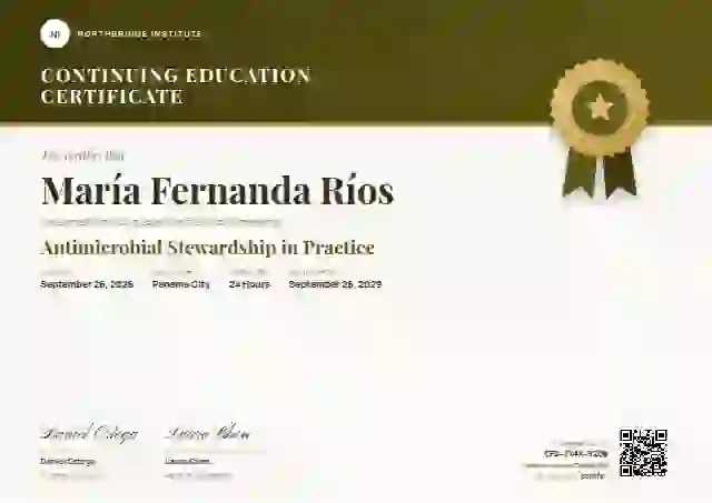 Plantilla de certificado Seal Masthead Marigold de educación continua