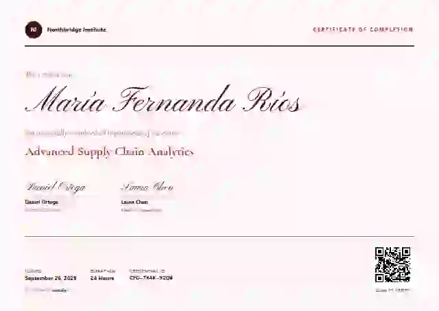 Ember course completion certificate template