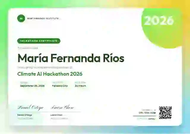 Plantilla de certificado Aurora Gradient Meadow de hackatón