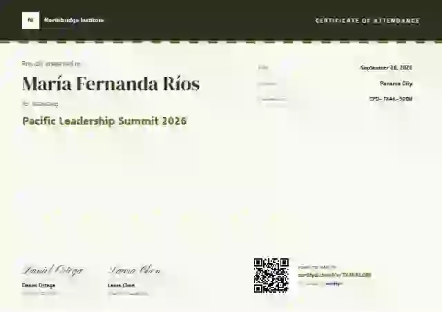 Atlas event attendance certificate template