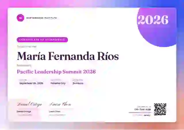 Plantilla de certificado Aurora Gradient Fuchsia de asistencia a eventos