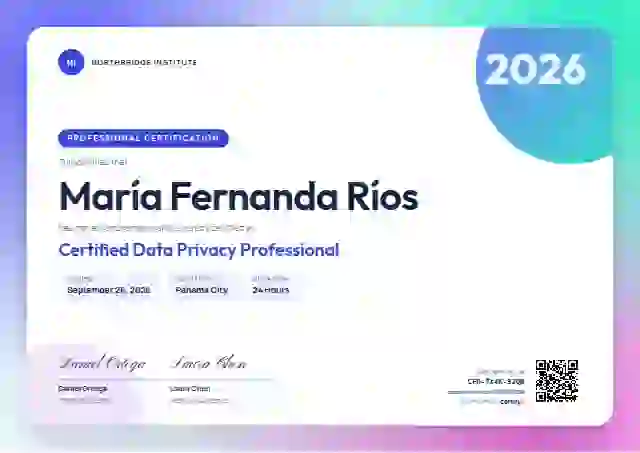 Plantilla de certificado Aurora Gradient Ultramarine de certificación profesional