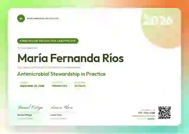 Plantilla de certificado Aurora Gradient Fern de educación continua