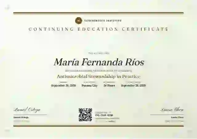 Plantilla de certificado Letterpress Amber de educación continua