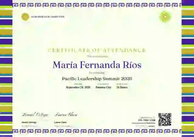 Plantilla de certificado Greca Folk Violet de asistencia a eventos