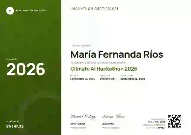 Plantilla de certificado Level Ladder Lime de hackatón