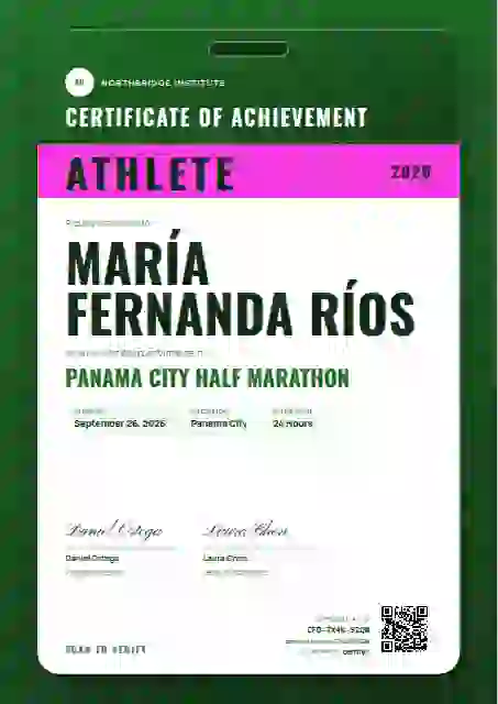 Plantilla de certificado Speaker Pass Meadow de deportes