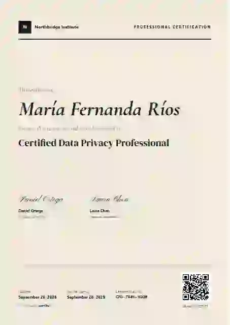 Opal professional certification certificate template