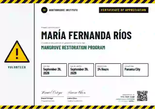 Safety Card Jade volunteer appreciation certificate template