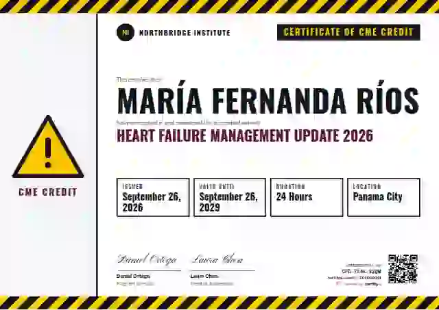Plantilla de certificado Safety Card Raspberry de salud y educación médica continua