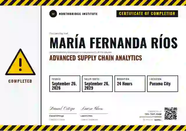 Plantilla de certificado Safety Card Vermilion de finalización de curso