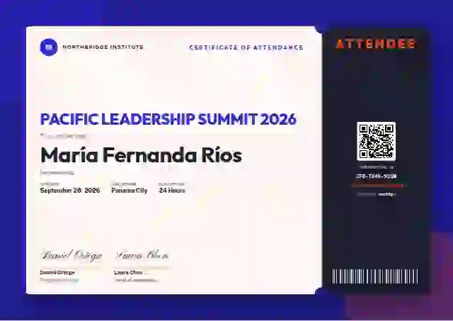 Plantilla de certificado Workshop Ticket Ultramarine de asistencia a eventos