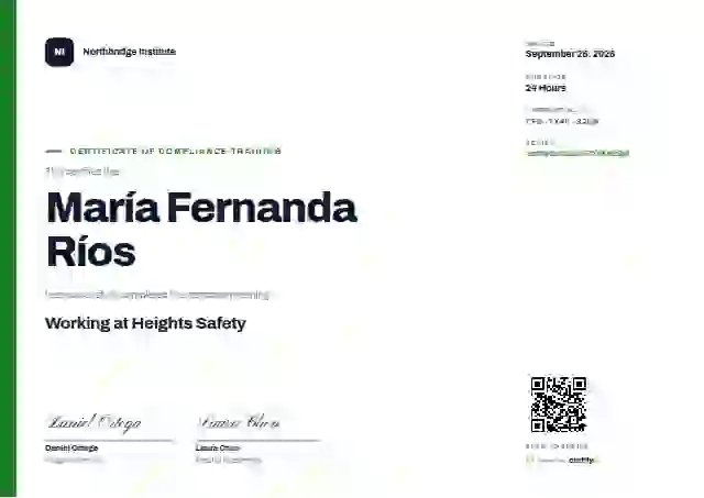 Plantilla de certificado Modern Minimal Meadow de cumplimiento y seguridad