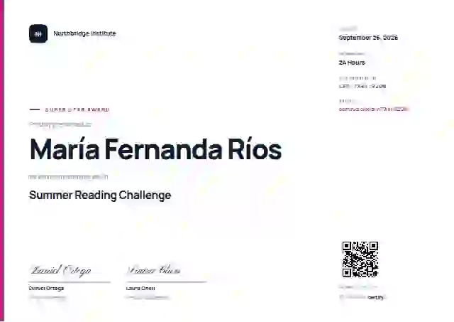Plantilla de certificado Modern Minimal Raspberry de escuela y niños