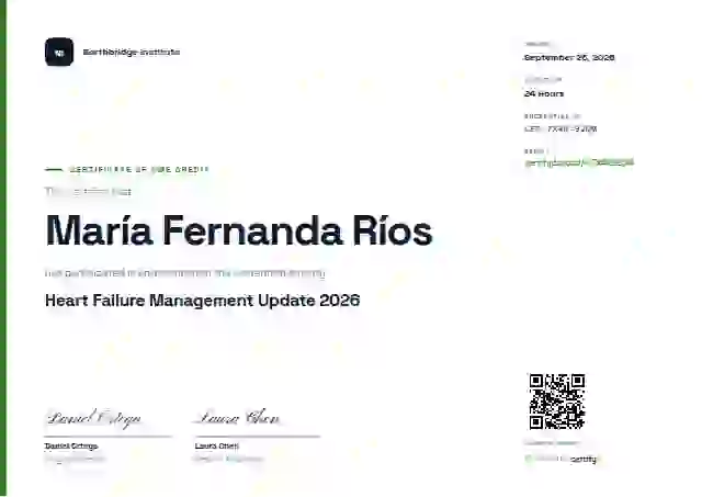 Plantilla de certificado Modern Minimal Fern de salud y educación médica continua