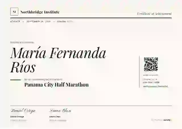 Plantilla de certificado Editorial Serif Meadow de deportes