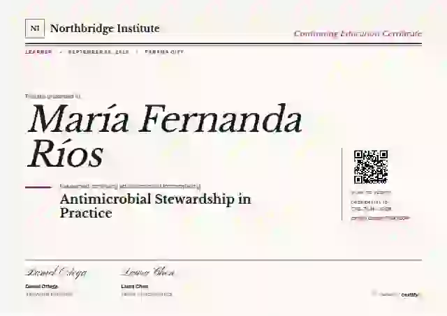 Plantilla de certificado Editorial Serif Soft Magenta de educación continua