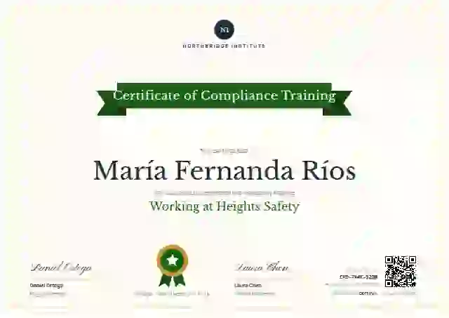 Plantilla de certificado Ribbon Banner Meadow de cumplimiento y seguridad