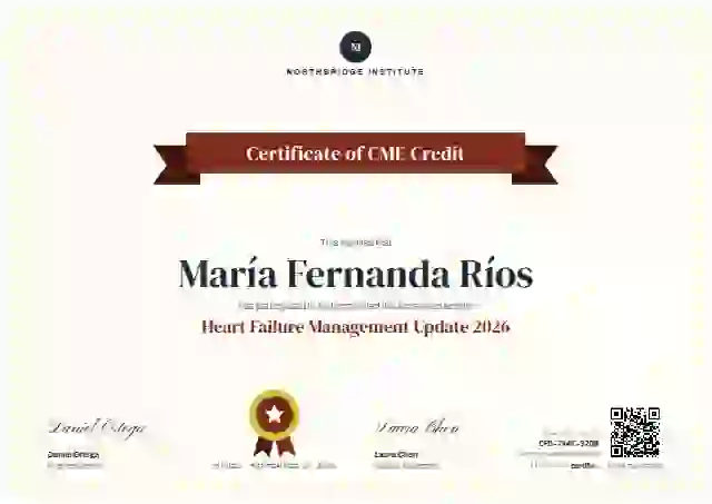Plantilla de certificado Ribbon Banner Vermilion de salud y educación médica continua