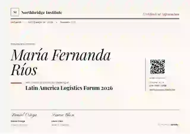Editorial Serif conference speaker certificate template