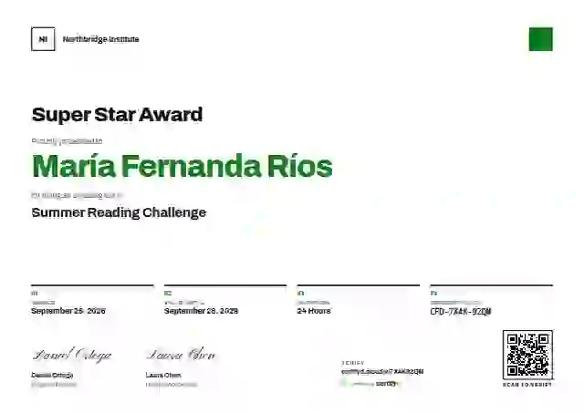 Plantilla de certificado Swiss Grid Meadow de escuela y niños