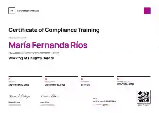 Plantilla de certificado Swiss Grid Fuchsia de cumplimiento y seguridad