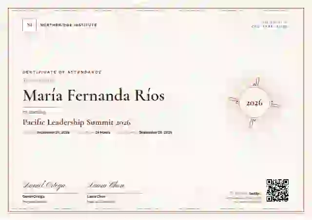 Plantilla de certificado Guilloche Vermilion de asistencia a eventos