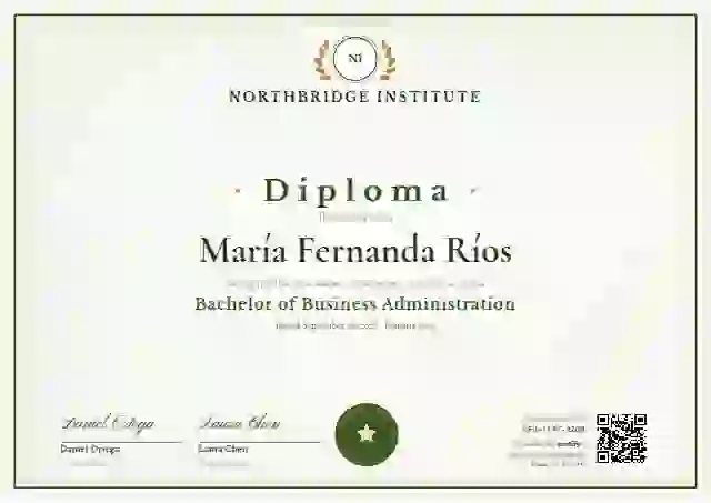 Plantilla de certificado Academic Crest Fern de diploma académico