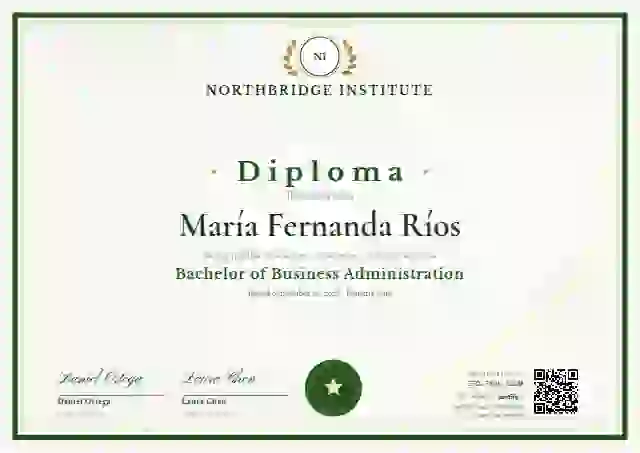 Plantilla de certificado Academic Crest Meadow de diploma académico
