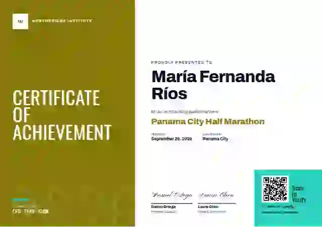 Plantilla de certificado Color Block Marigold de deportes