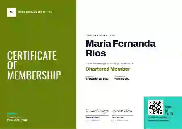 Plantilla de certificado Color Block Lime de membresía