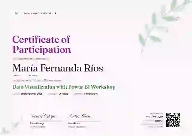 Plantilla de certificado Botanical Fuchsia de webinar y taller