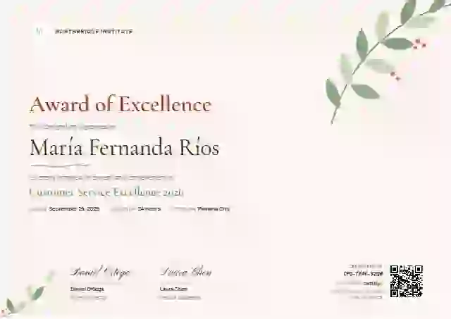 Plantilla de certificado Botanical Scarlet de premios y logros