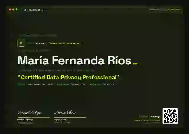 Plantilla de certificado Tech Mono Lime de certificación profesional