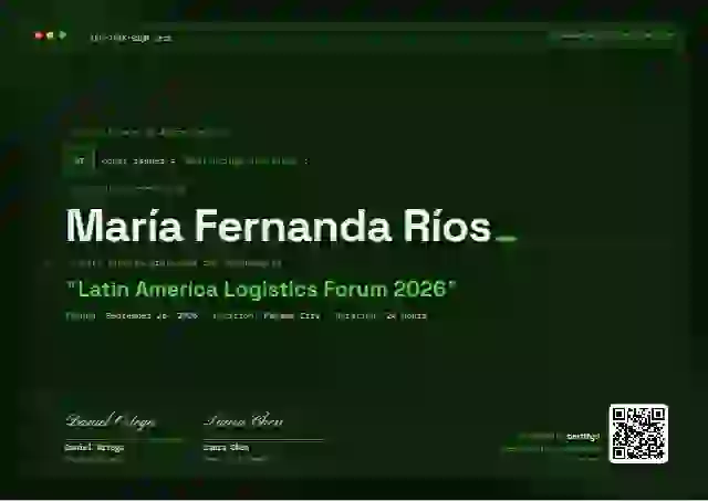 Plantilla de certificado Tech Mono Meadow de ponente de conferencia