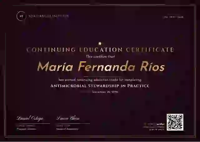 Plantilla de certificado Luxury Foil Raspberry de educación continua