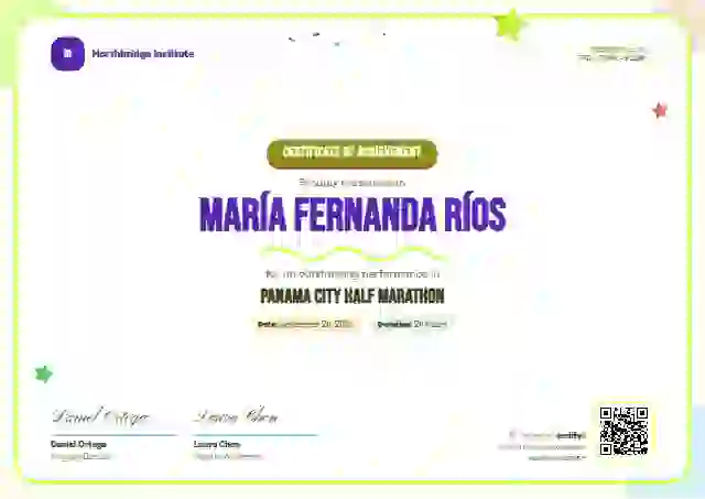 Plantilla de certificado Playful Soft Lime de deportes