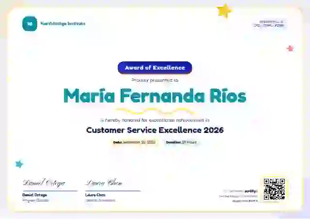 Plantilla de certificado Playful Ultramarine de premios y logros