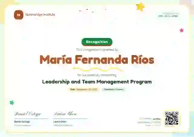 Plantilla de certificado Playful Jade de latinoamérica