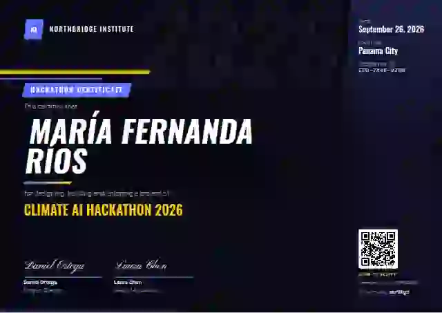 Plantilla de certificado Sports Dynamic Ultramarine de hackatón