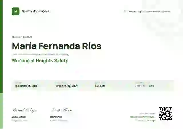 Plantilla de certificado Corporate Clean Fern de cumplimiento y seguridad