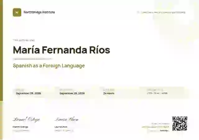 Plantilla de certificado Corporate Clean Marigold de dominio de idiomas