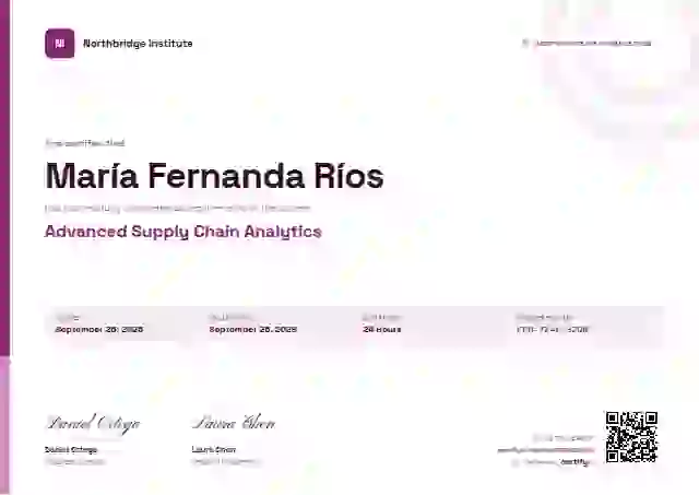 Plantilla de certificado Corporate Clean Magenta de finalización de curso