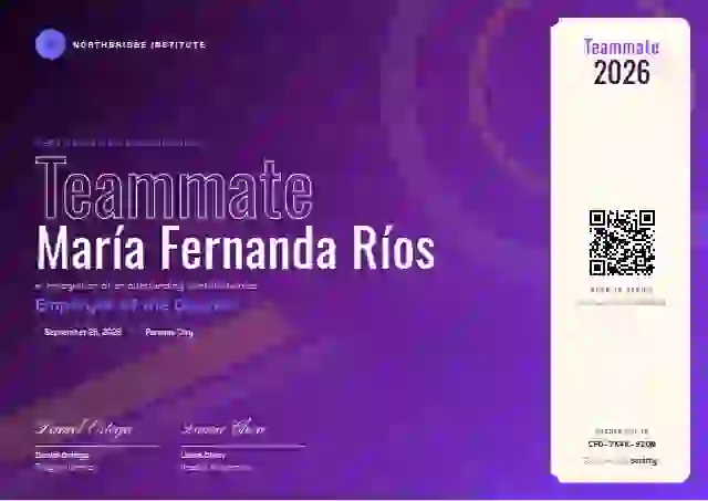 Plantilla de certificado Festival Ultramarine de reconocimiento a colaboradores