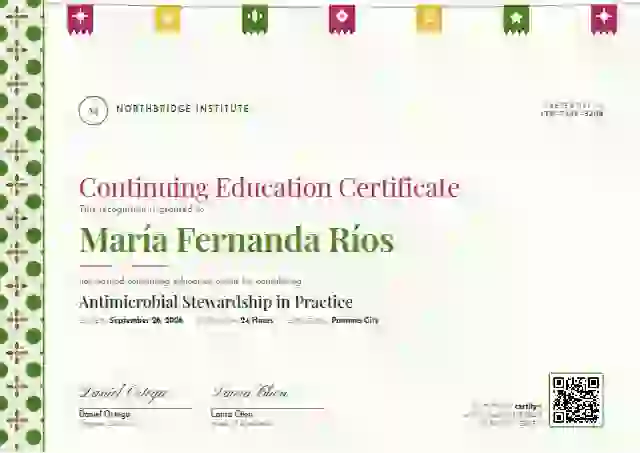 Plantilla de certificado Latin Heritage Fern de educación continua