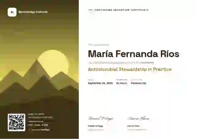 Plantilla de certificado Duotone Marigold de educación continua