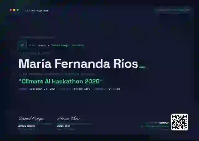 Tech Mono hackathon certificate template